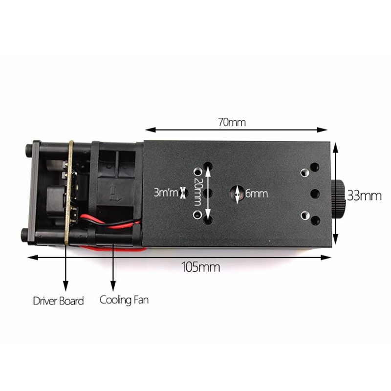 Diode Laser Module - 405nm ~ 850nm Fokussierbares Rot-, Grün-,