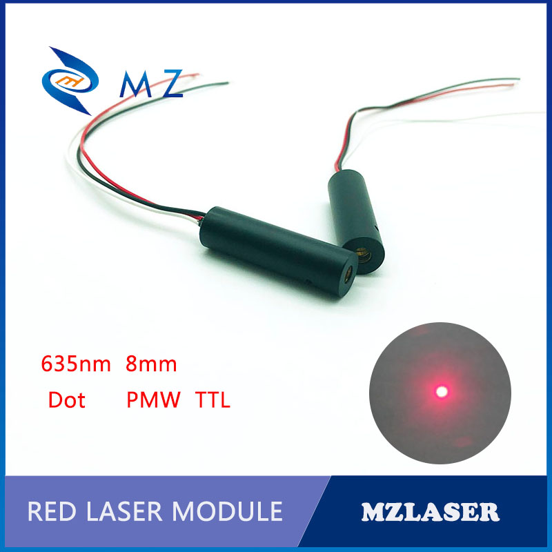Industrial Laser Applications - PMW-Steuerlasermodul in Industriequalität, 8 mm, 635