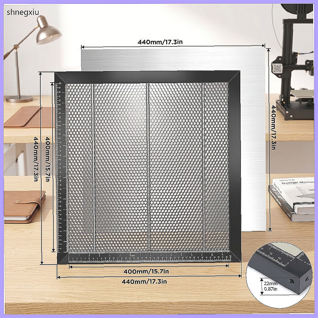Honeycomb Laser Bed - Wabenförmiges Laserbett 440x440mm, Aluminium-Netzplatte für Lasergravierer