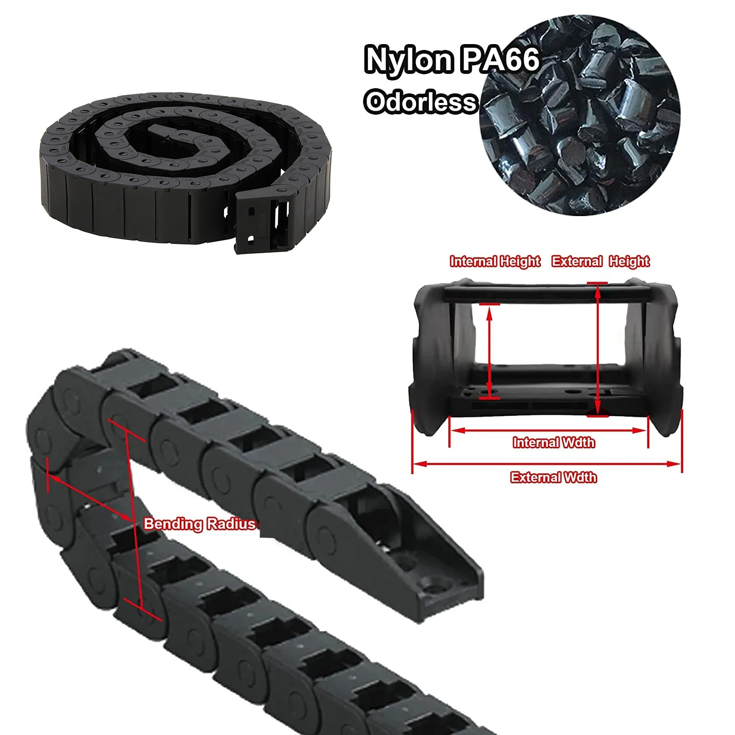10x15mm 15x30mm 15x50mm 18x25m – Drag Chain Cnc Bewertung und Preis