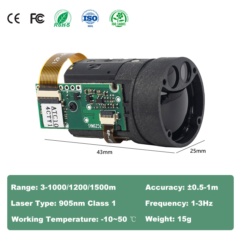 1200m Mini TOF Laser-Entfernun – Industrial Laser Applications Bewertung und Preis